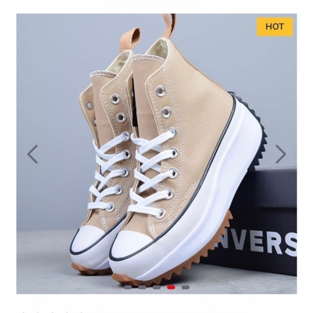 New CONVERSE Tan Run Star Hike Sneakers women size 11.5